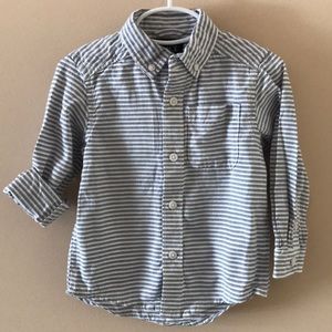 Striped buttons down for toddler boys